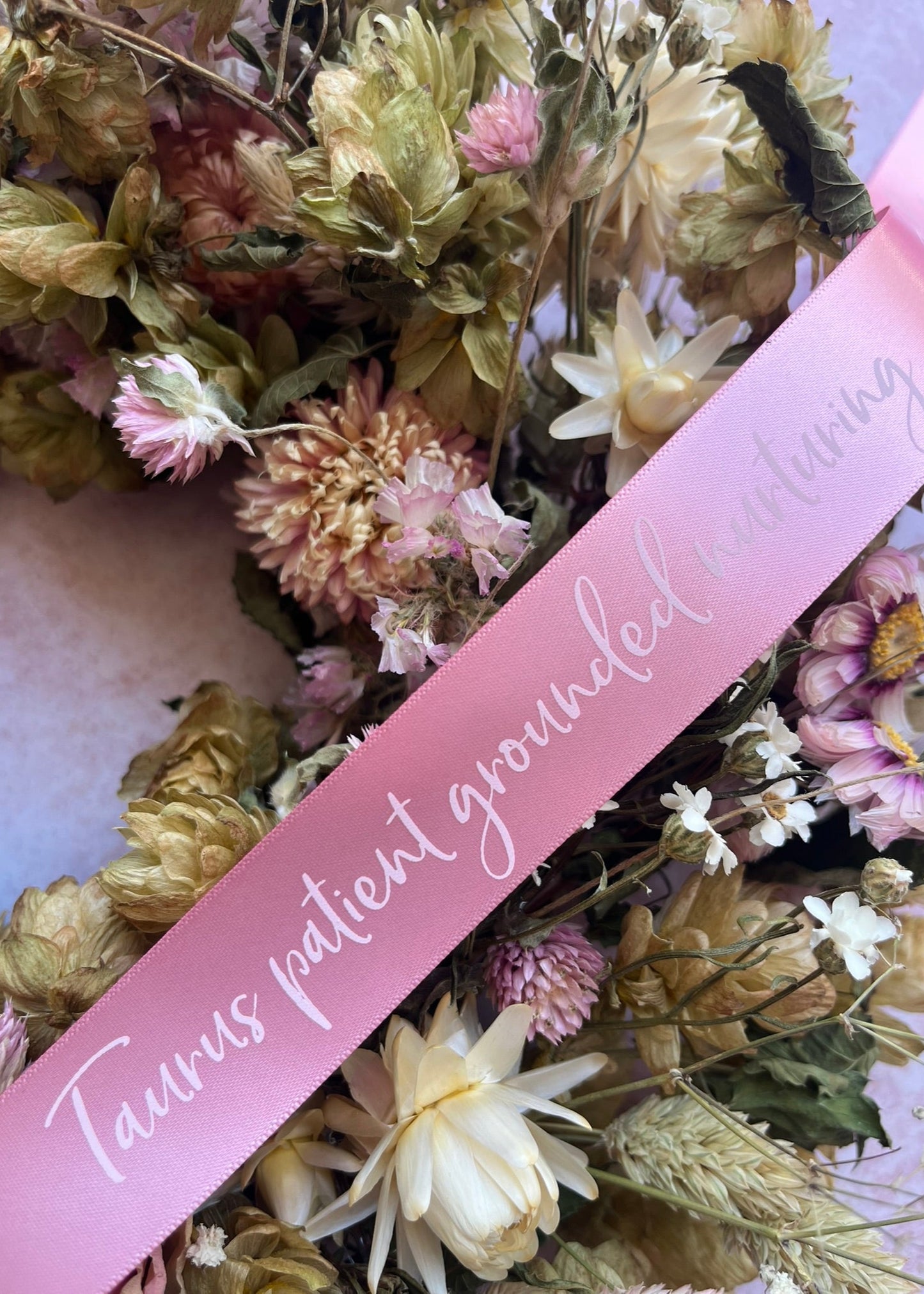 Dried Flower Wreath Taurus - (Apr 20 - May 20)