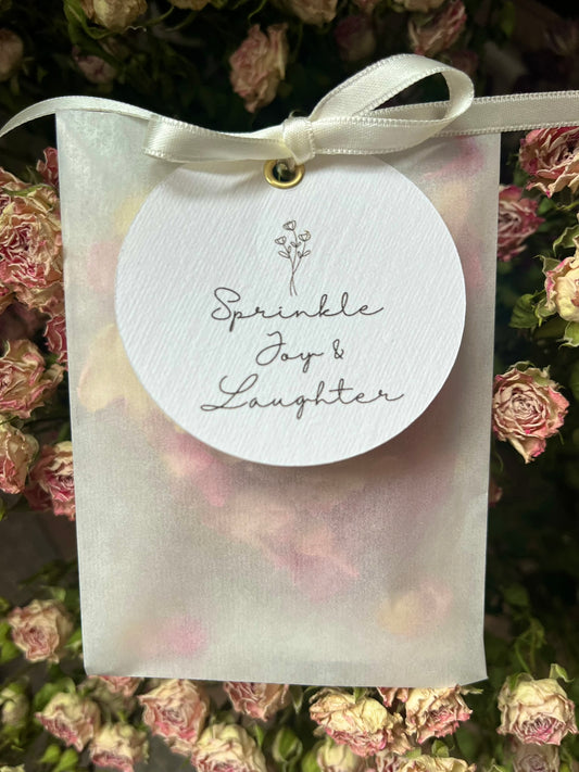 Petal Confetti "Sprinkle Joy & Laughter" - Tag Packets