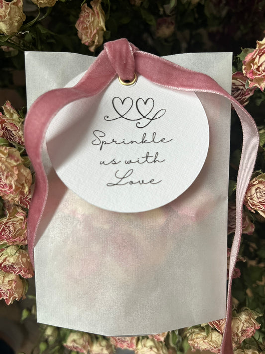 Petal Confetti "Sprinkle Us With Love" - Tag Packets
