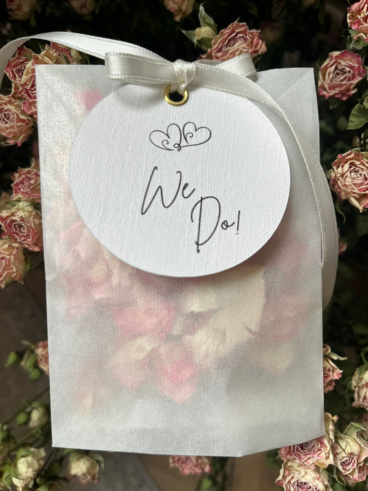 Petal Confetti "We Do!" - Tag Packets