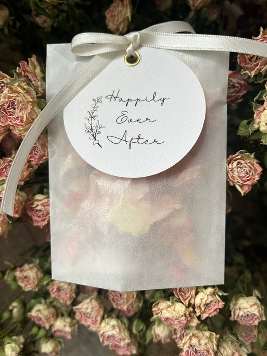 Petal Confetti "Happily Every After" - Tag Packets