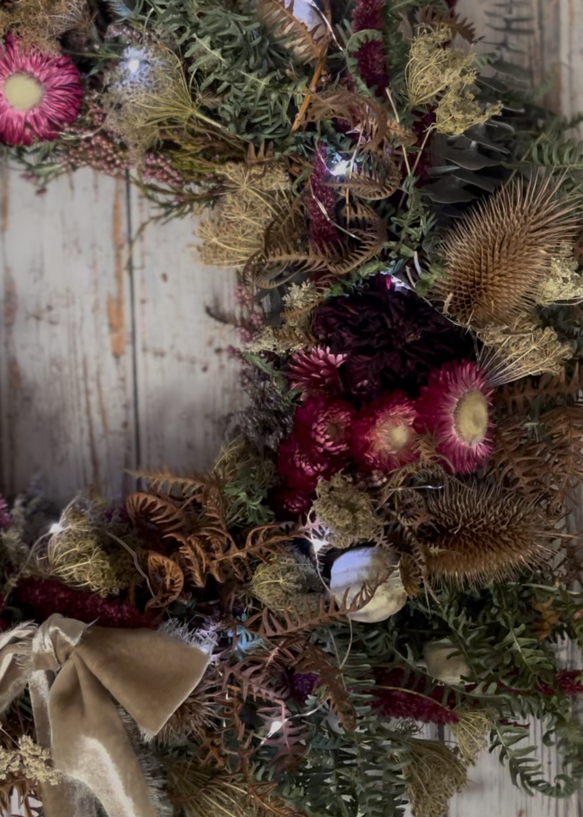 Christmas Dried Flower Wreath Workshop