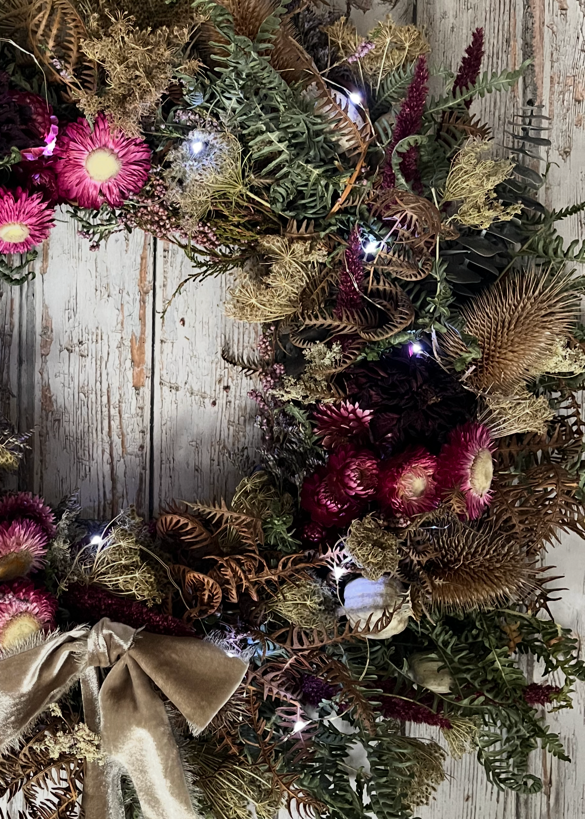 Christmas Dried Flower Wreath Workshop