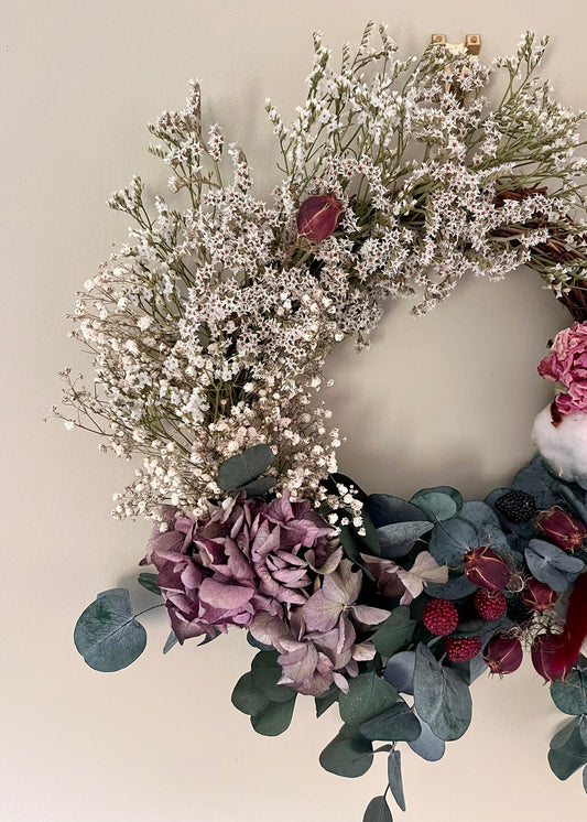 Frosted Peony Woodland Wreath